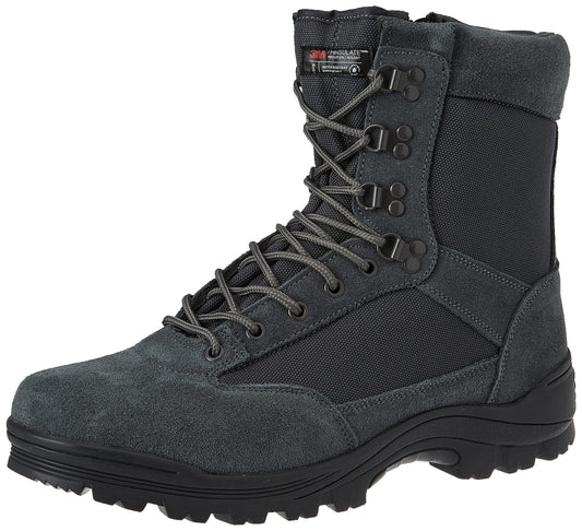 Mil-Tec Men’s Tactical Zipper Boots Urban Grey Lightweight Thinsulate