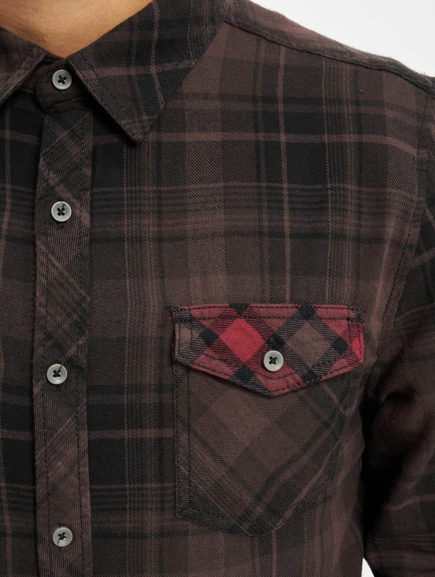 Brandit Men’s Checkshirt Duncan – Brown/Black Flannel Style Casual Shirt