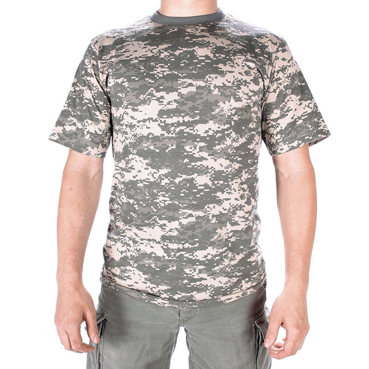 Mil-Tec T-Shirt AT-Digital Camo Cotton Crew Neck Military Style 2XL