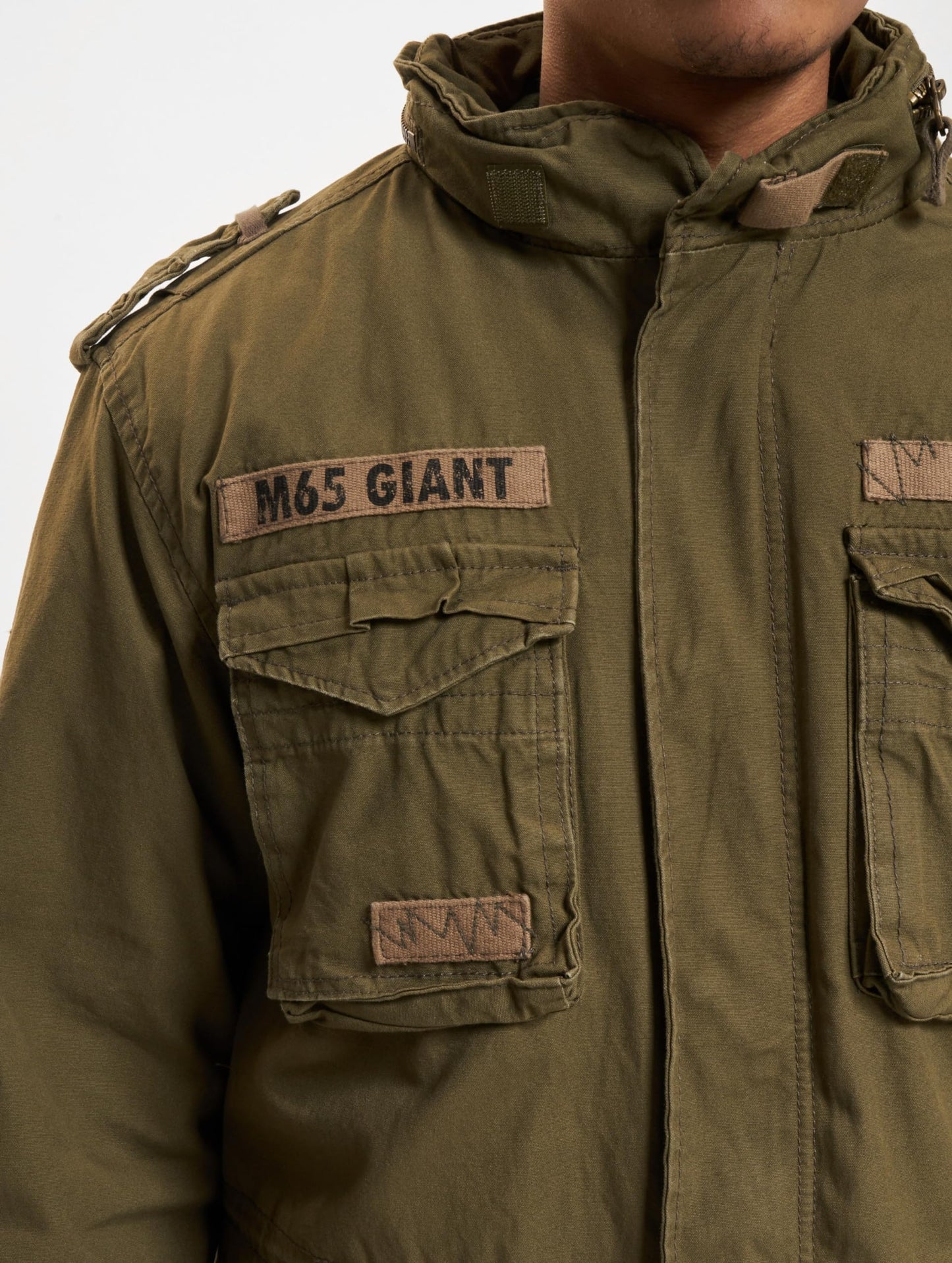 Brandit Men’s M-65 Giant Jacket Olive – Vintage Military Field Coat M