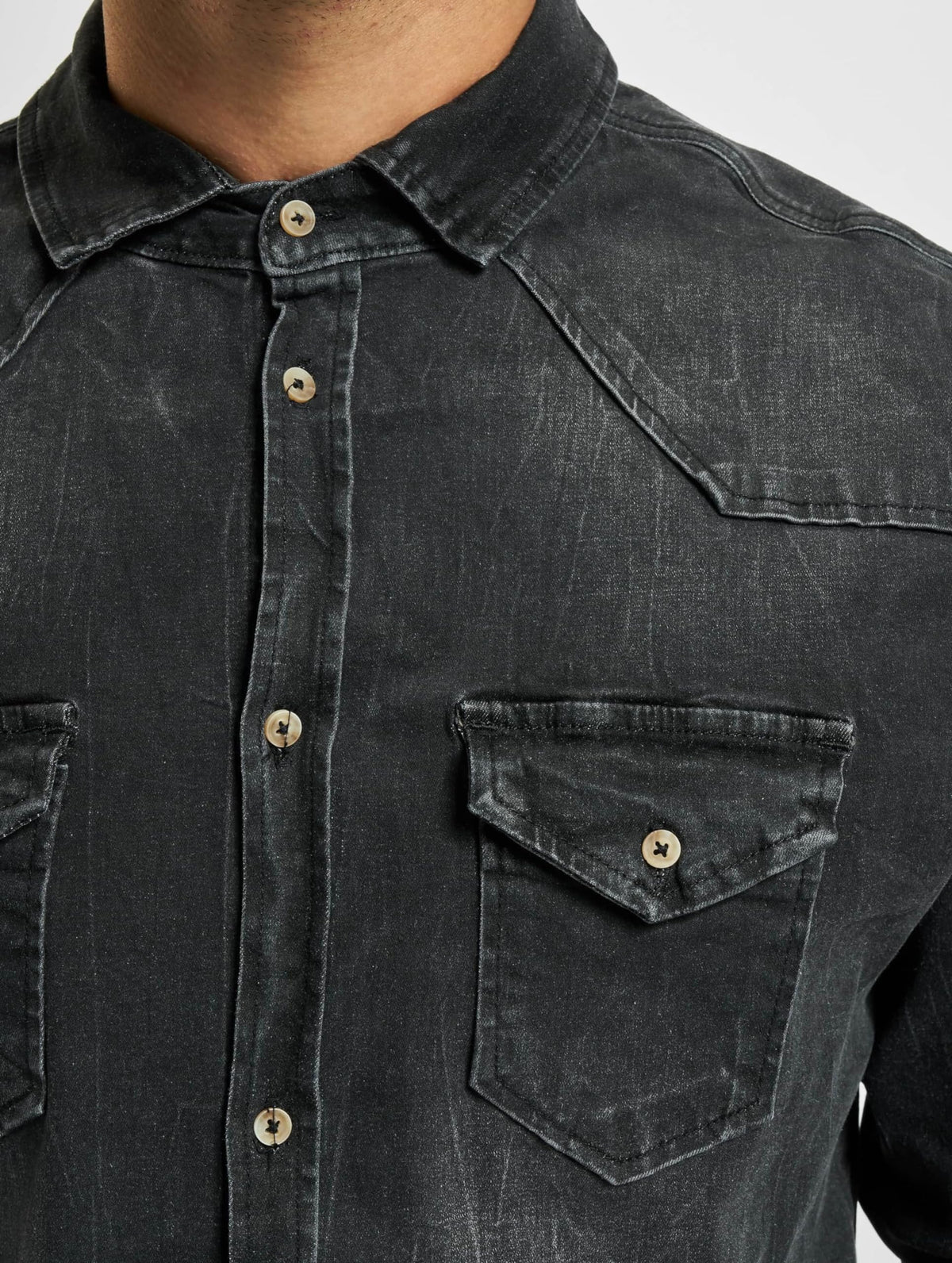 Brandit Riley Denim Shirt Long Sleeve