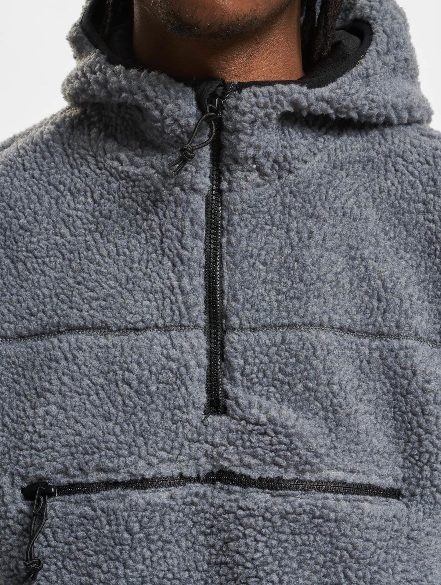 Brandit Men’s Hooded Fleece Quarter Zip Pullover | Warm Outdoor Hoodie