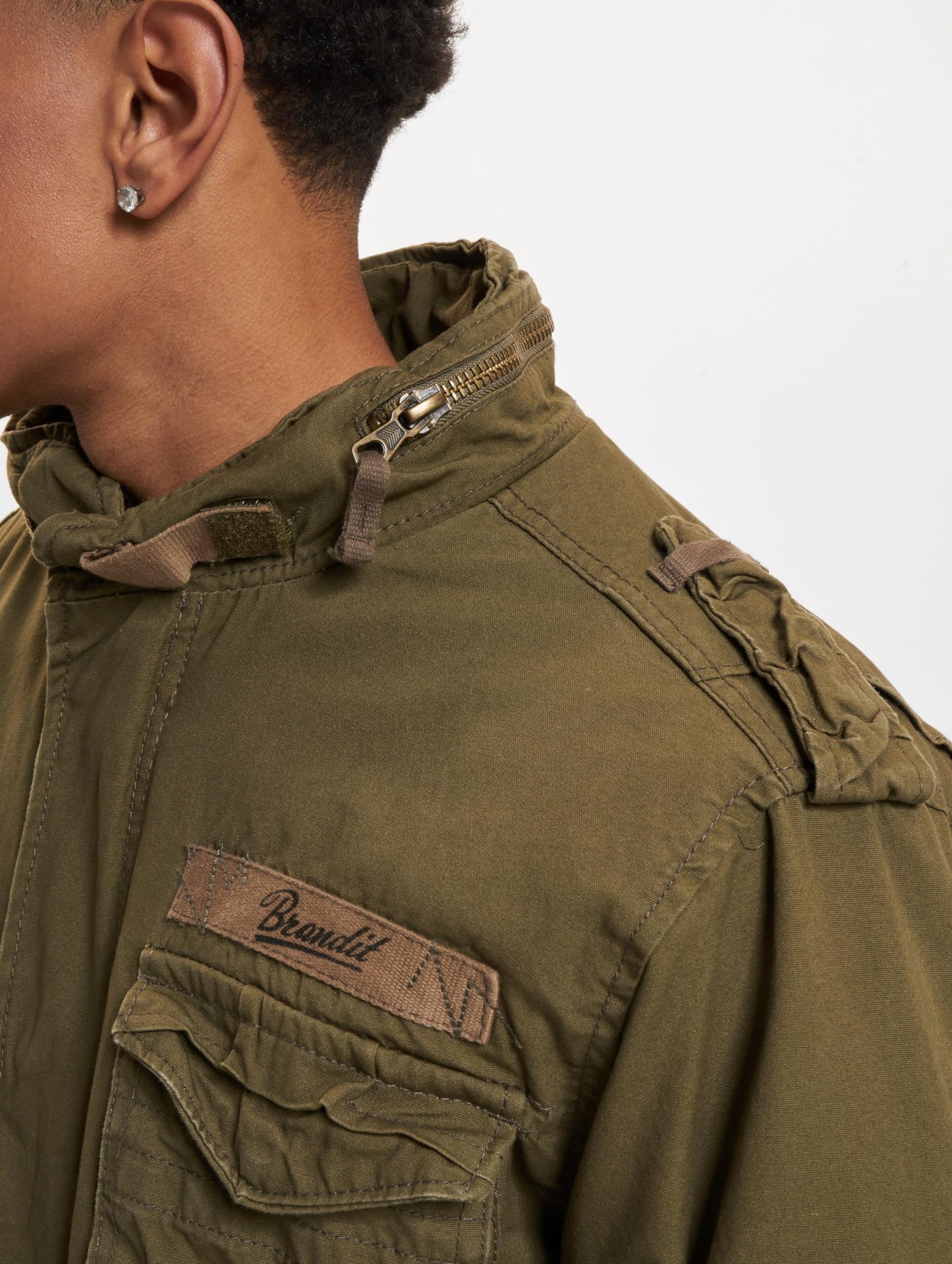 Brandit Men’s M-65 Giant Jacket Olive – Vintage Military Field Coat 7XL