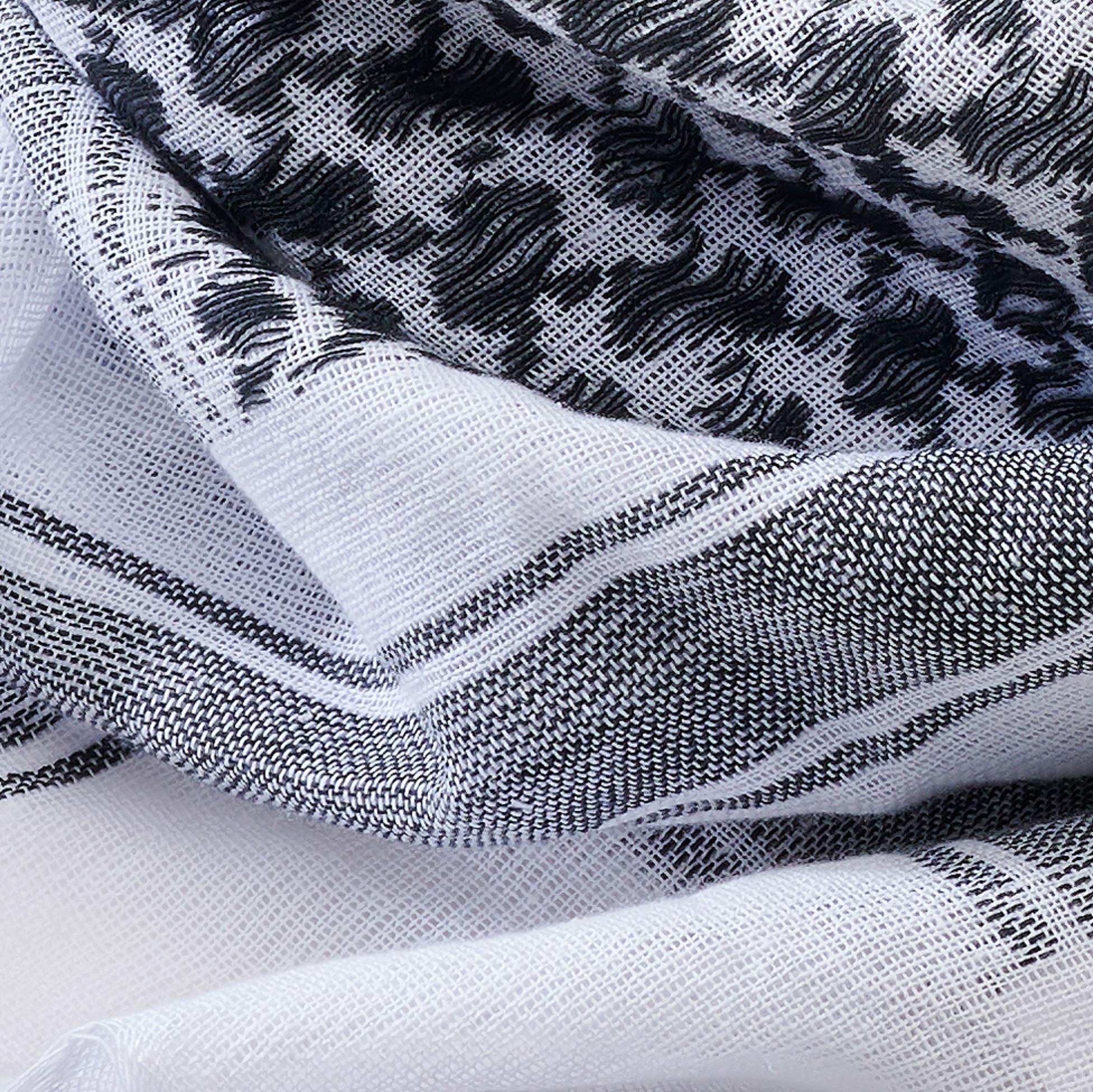 Brandit Shemag Scarf White/Black – Tactical Cotton Desert Keffiyeh