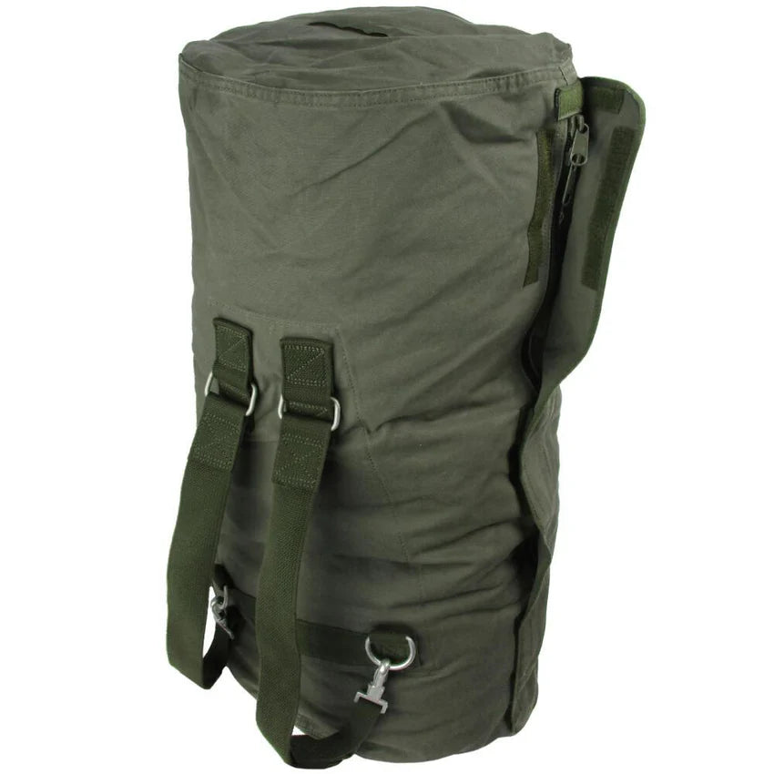 Original German Army Duffle Bag with Straps – Used