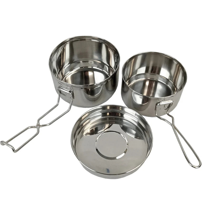 Original Czech Army 3-pcs.st/steel Mess Kit W/eat.utensil Like – Used