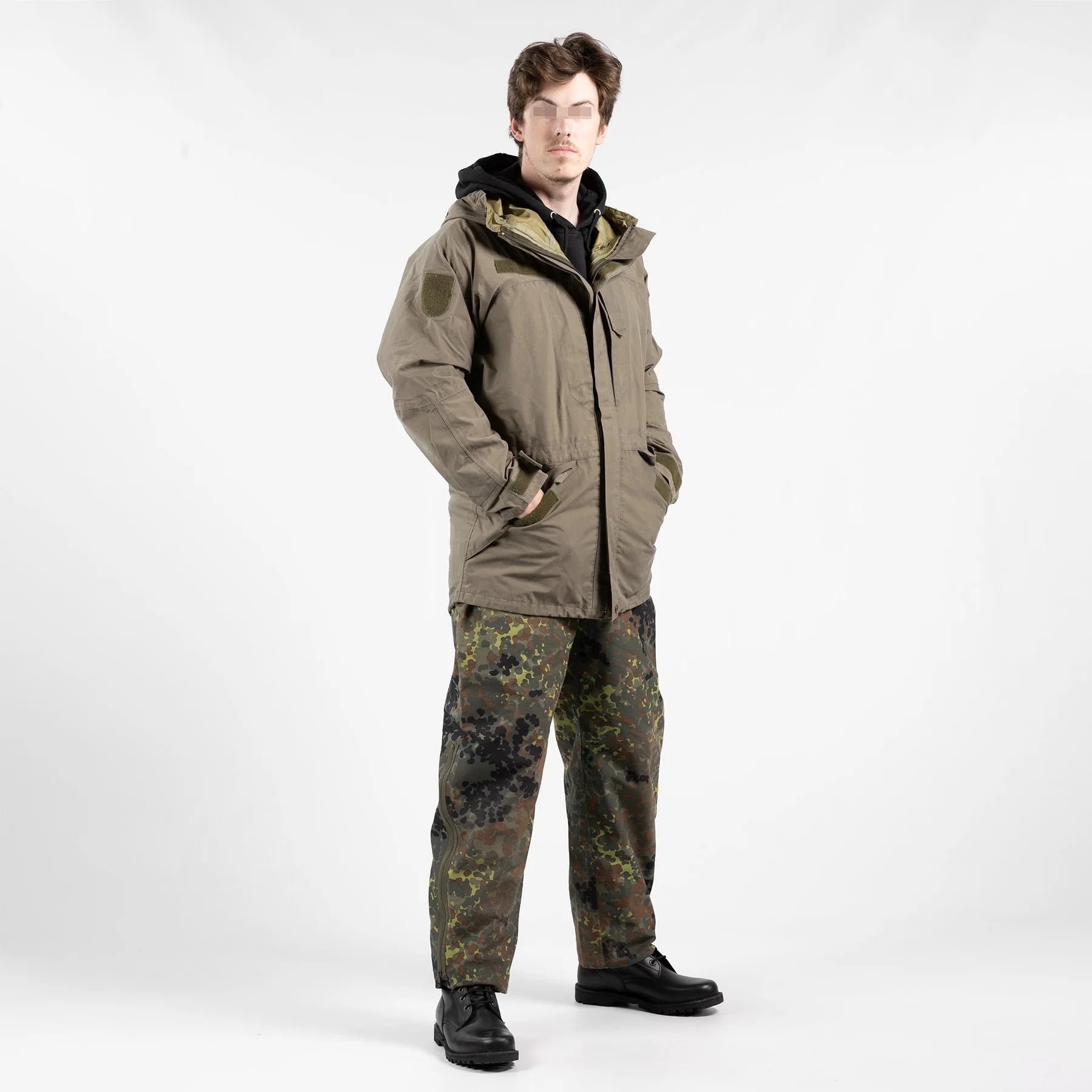 Original German Army Rain Pants Flecktarn – Used