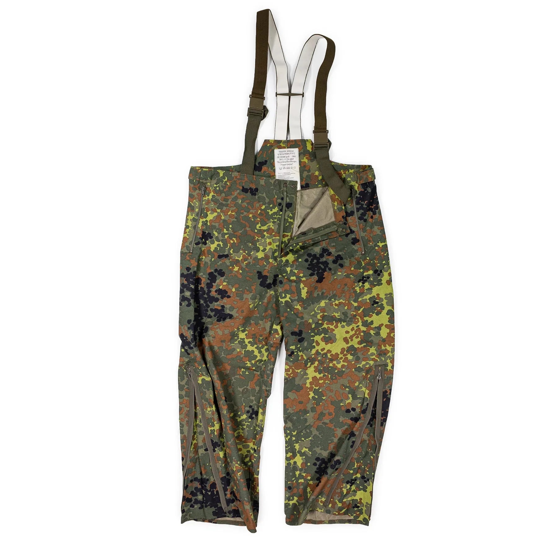 Original German Army Rain Pants Flecktarn – Like New