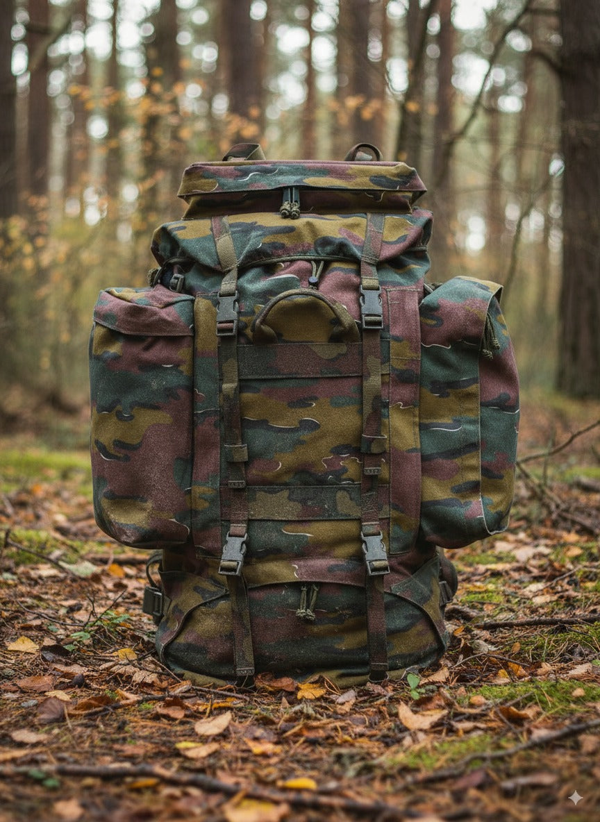 Original Belgian Army Backpack 120L Camo – Used