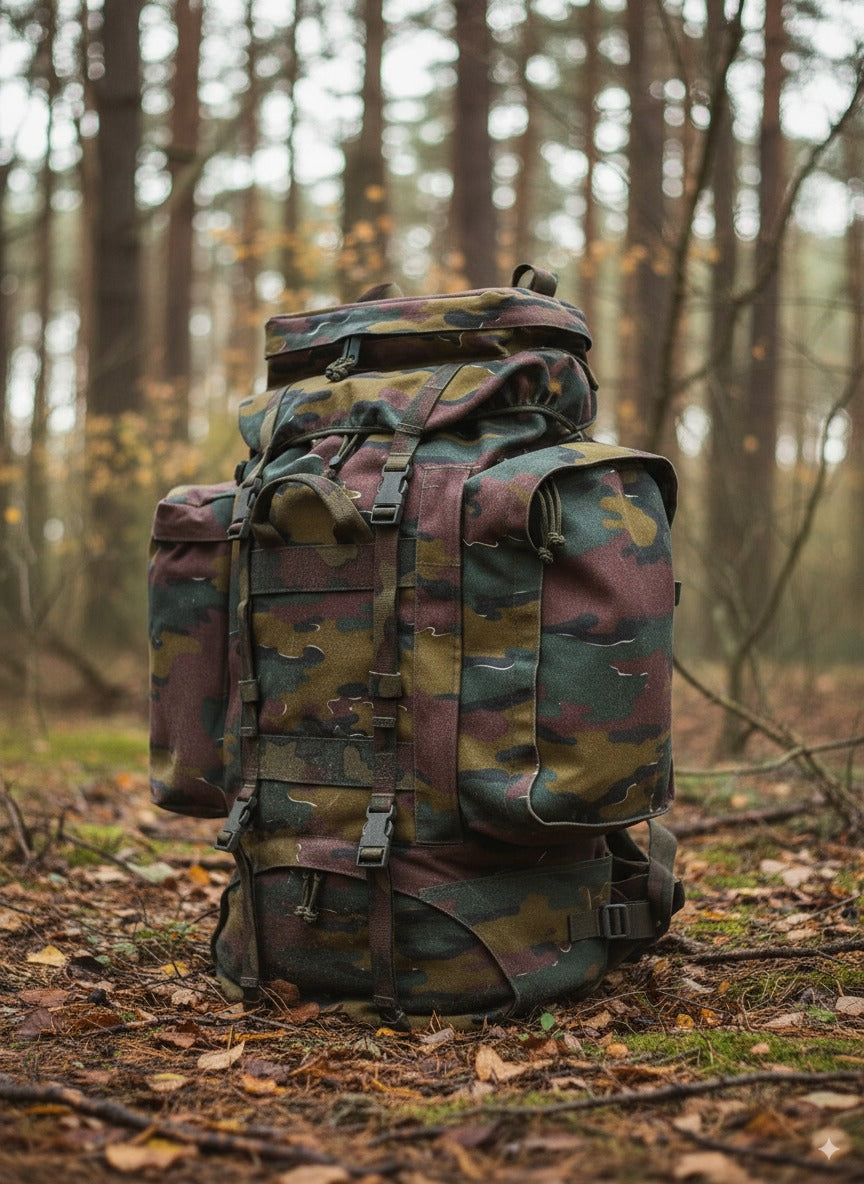 Original Belgian Army Backpack 120L Camo – Used