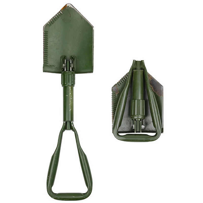 Original German Army Trifold Shovel Without Cover – Used