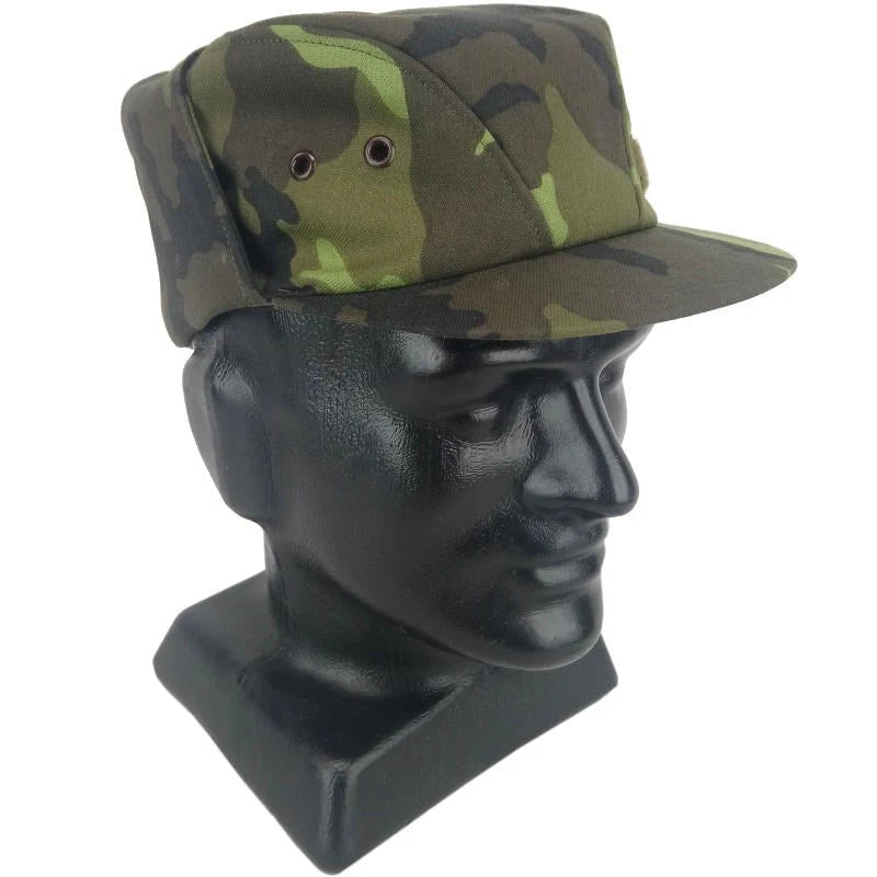 Original Czech Army Field Cap M95 Camo Ear Flaps M95 – Like New