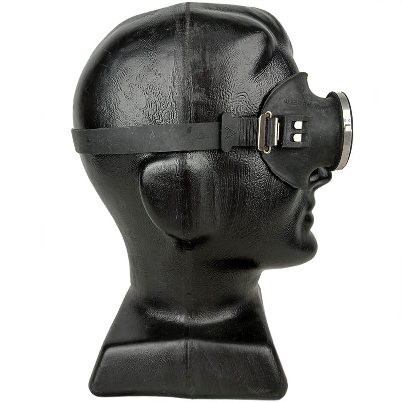 German Army Black Protect Mask Goggles Vintage Military Surplus Adjustable Used