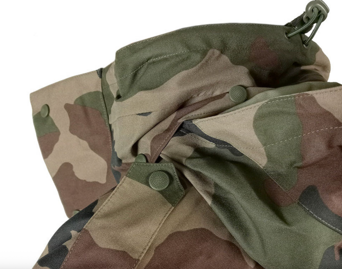 Original French Army Rain Jacket Camo 3 Layer Laminate C – Like New