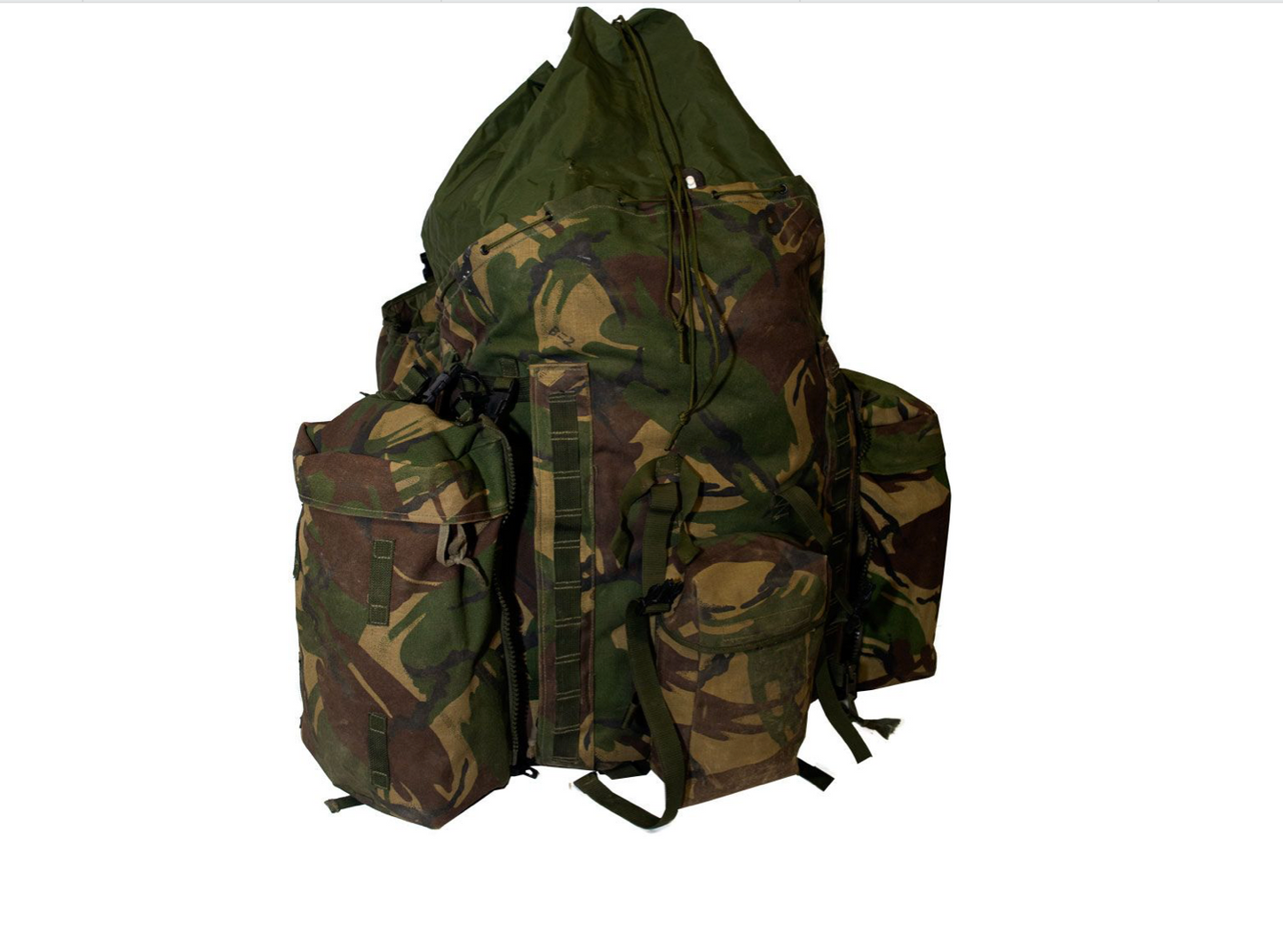 Original British Camo PLCE Rucksack with Side Bags Vintage Military Surplus Used 80L