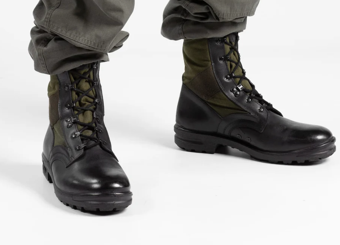 Original German Army Tropical Boots Baltes / Green – Like New