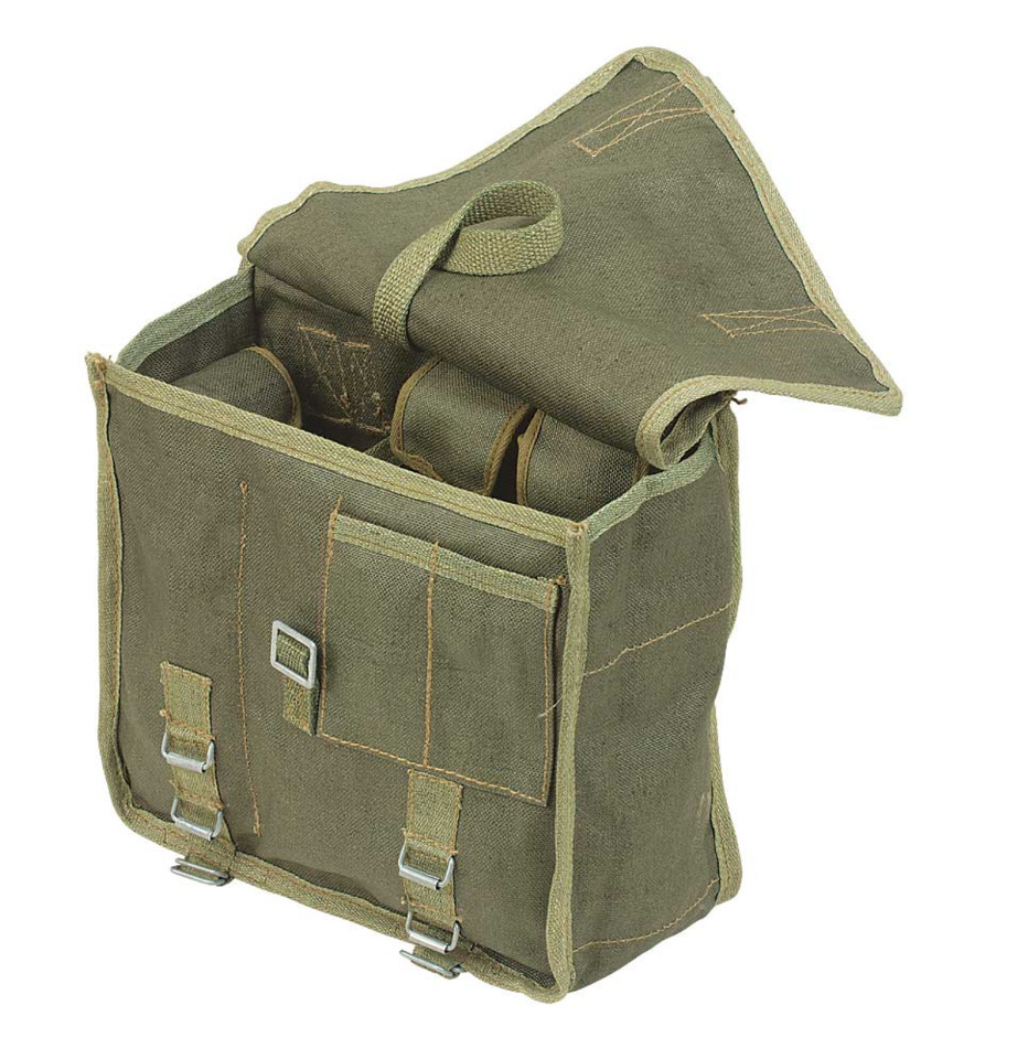 Original Polish Army Pl Bread Bag Green with Strap – Like New