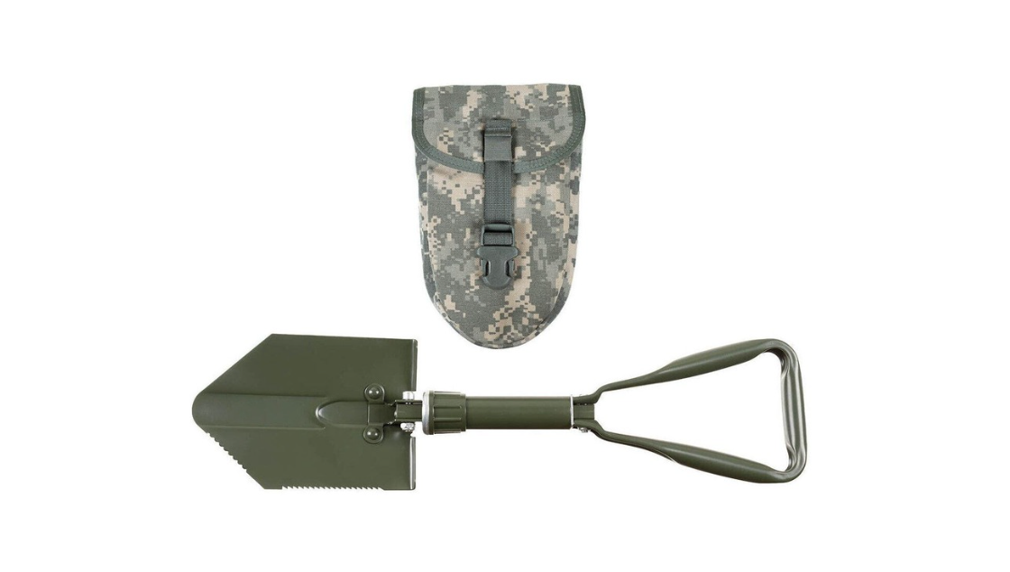 MFH Folding Spade 3-part Green with Orig. US Pouch