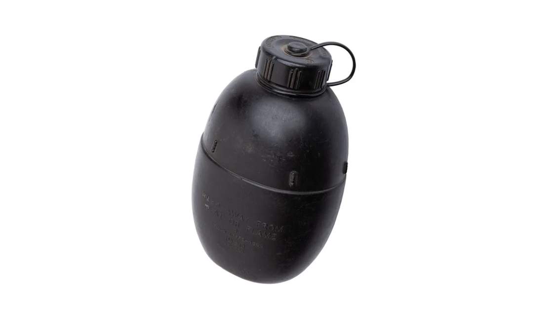 Original British Army Canteen Plastic Without Cup Black – Used