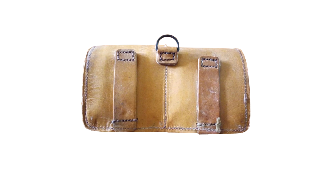 Original French Army 2-pcs.mas Leather Cartr.pouch – Used