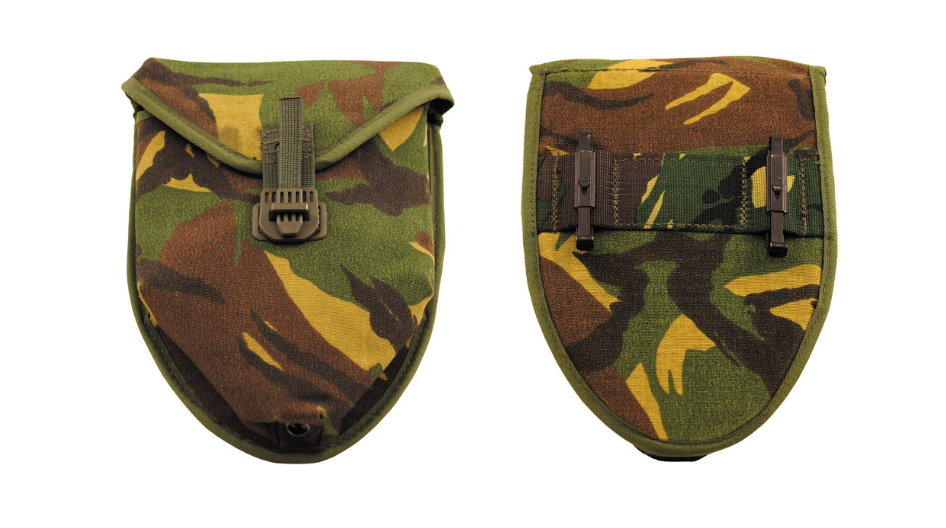 Original Dutch Army Shovel Pouch Alice Clip Camo – Used