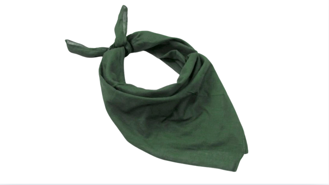 Original Swedish Army Bandana Green 80 X80 Cm – Used