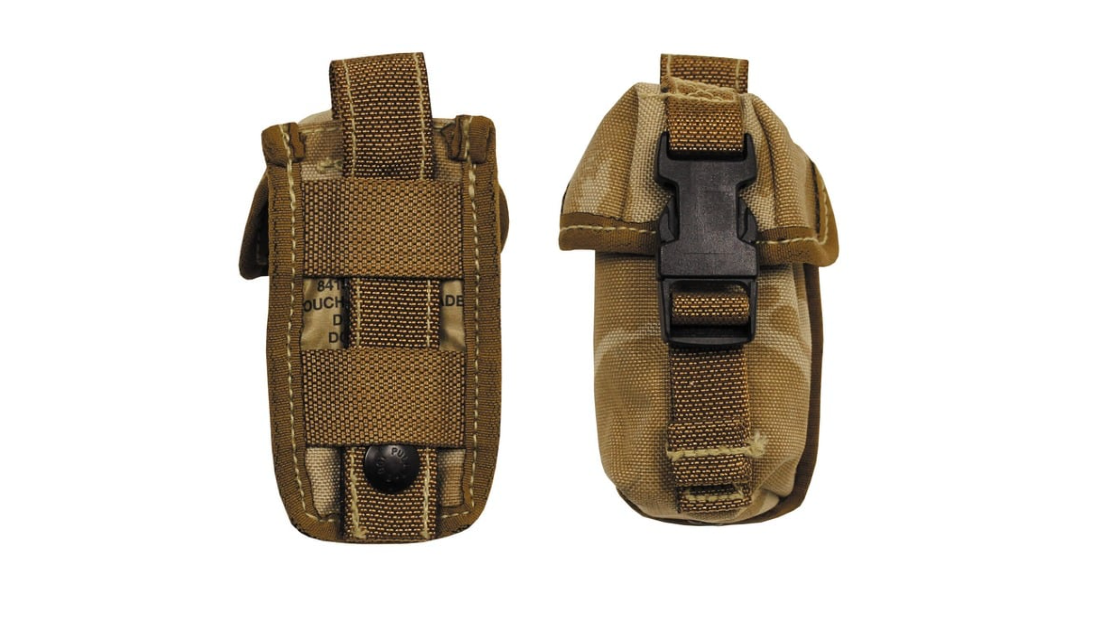 Original British Army Pouch Grenade 40 Mm MOLLE Desert DPM – Like New