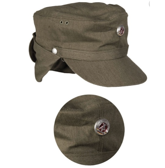 Original East German Army German Mountain Troop Hat with Cockad – Used