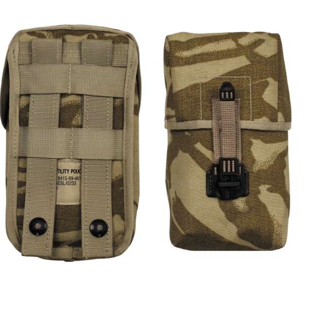 Original British Army Pouch Utility Large MOLLE Desert DPM – Like New