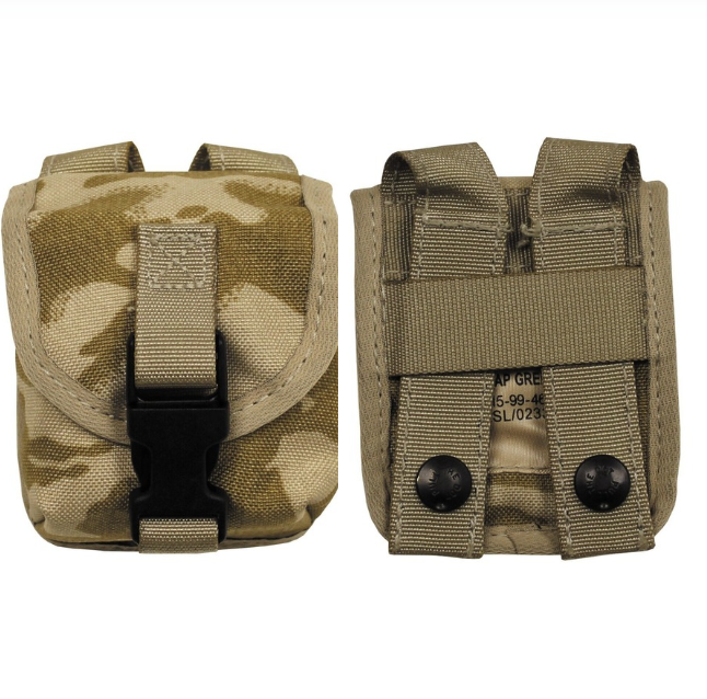 Original British Army Pouch Ap Grenade MOLLE Desert DPM – Used