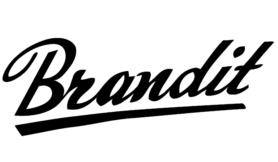 The brand name 'Brandit' in black cursive script with a underline, centered on a plain white background.