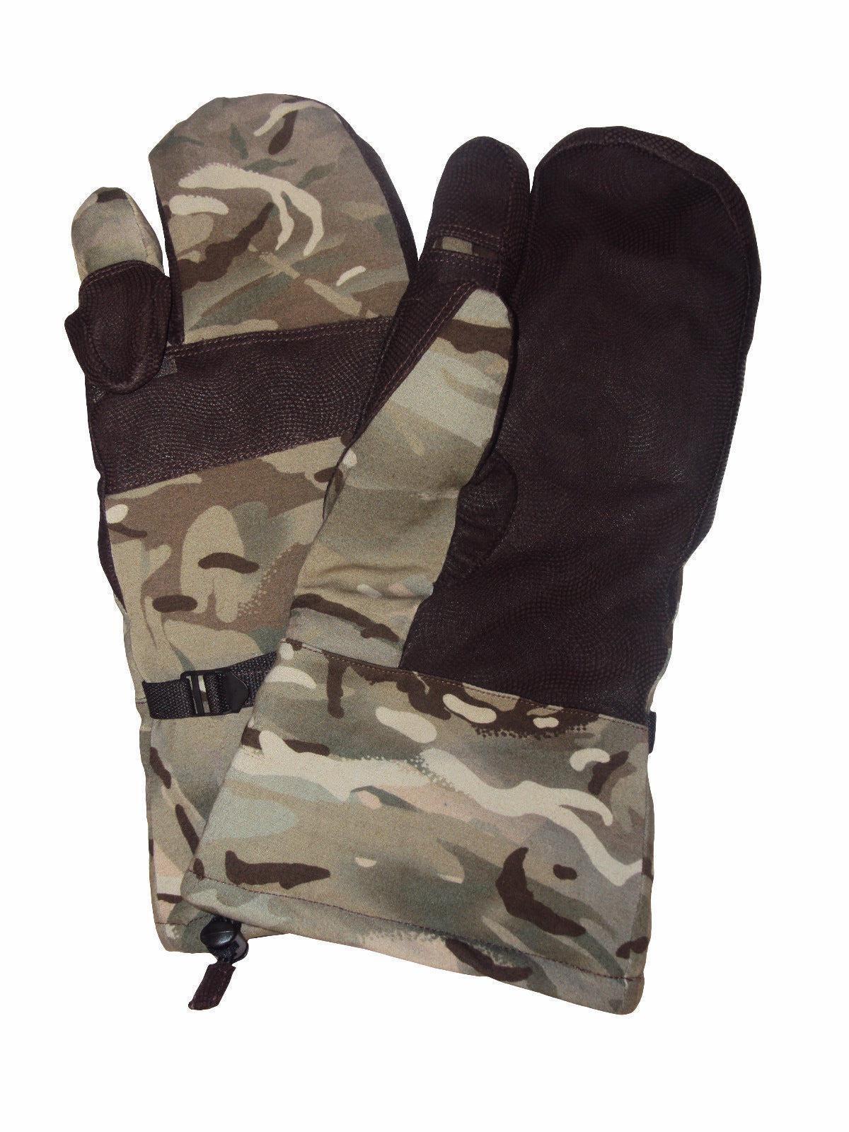 Original British Army Mittens Camo Goretex Trigger Finger MTP – Used