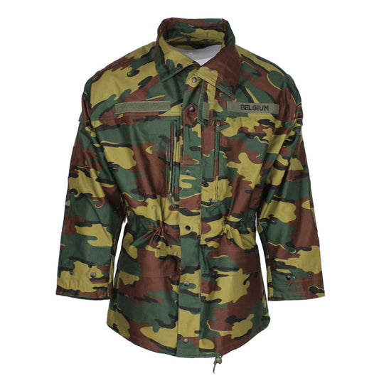 Belgian Army Combat Field Jacket – Original Military Parka AMO Camo, Used