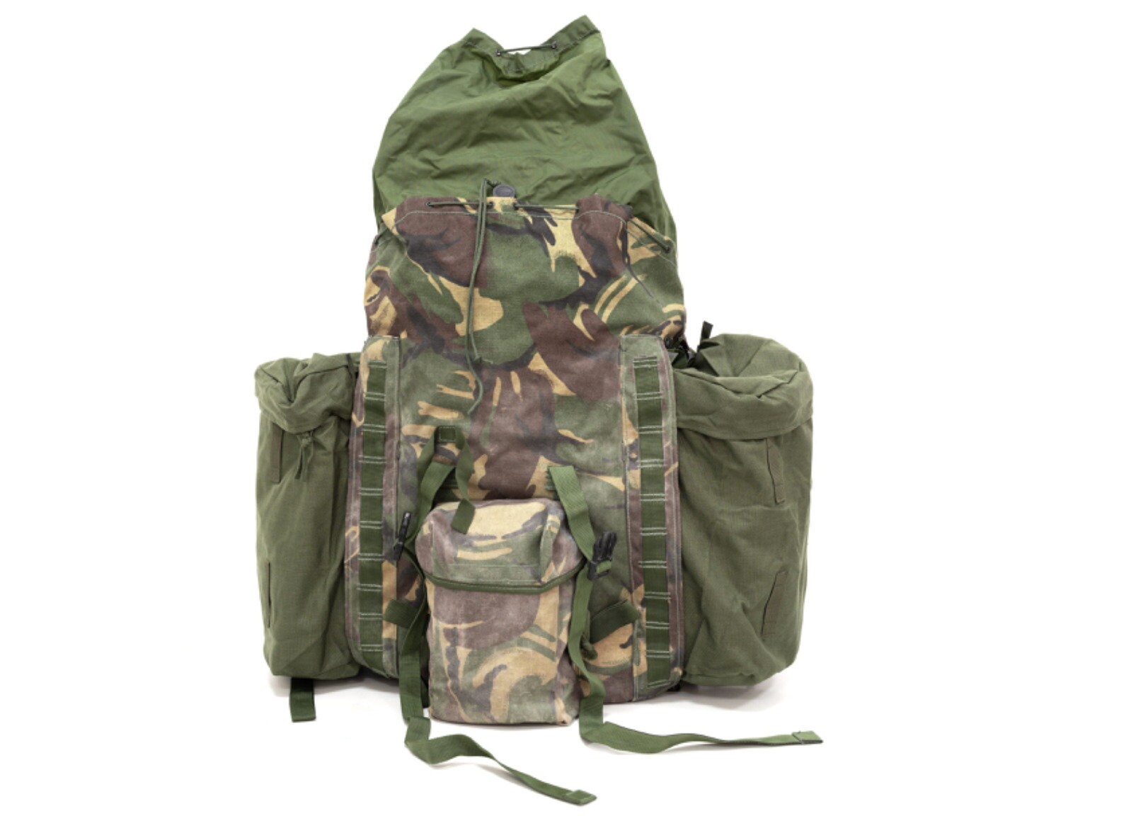 Original British Army Backpack Plce Short Side Pockets Camo DPM – Used