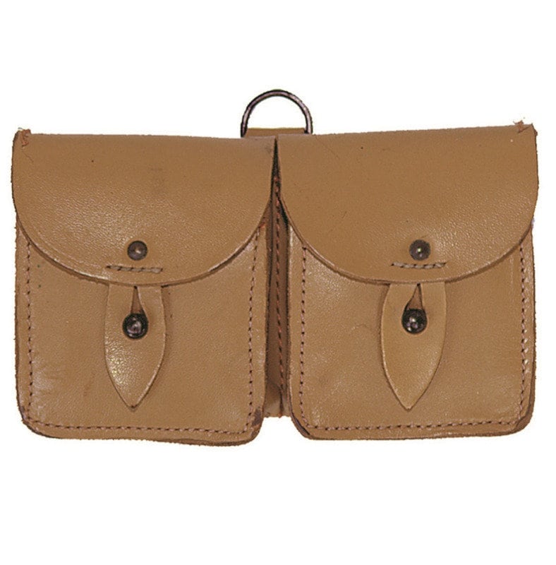 Original French Army 2-pcs.mas Leather Cartr.pouch – Used
