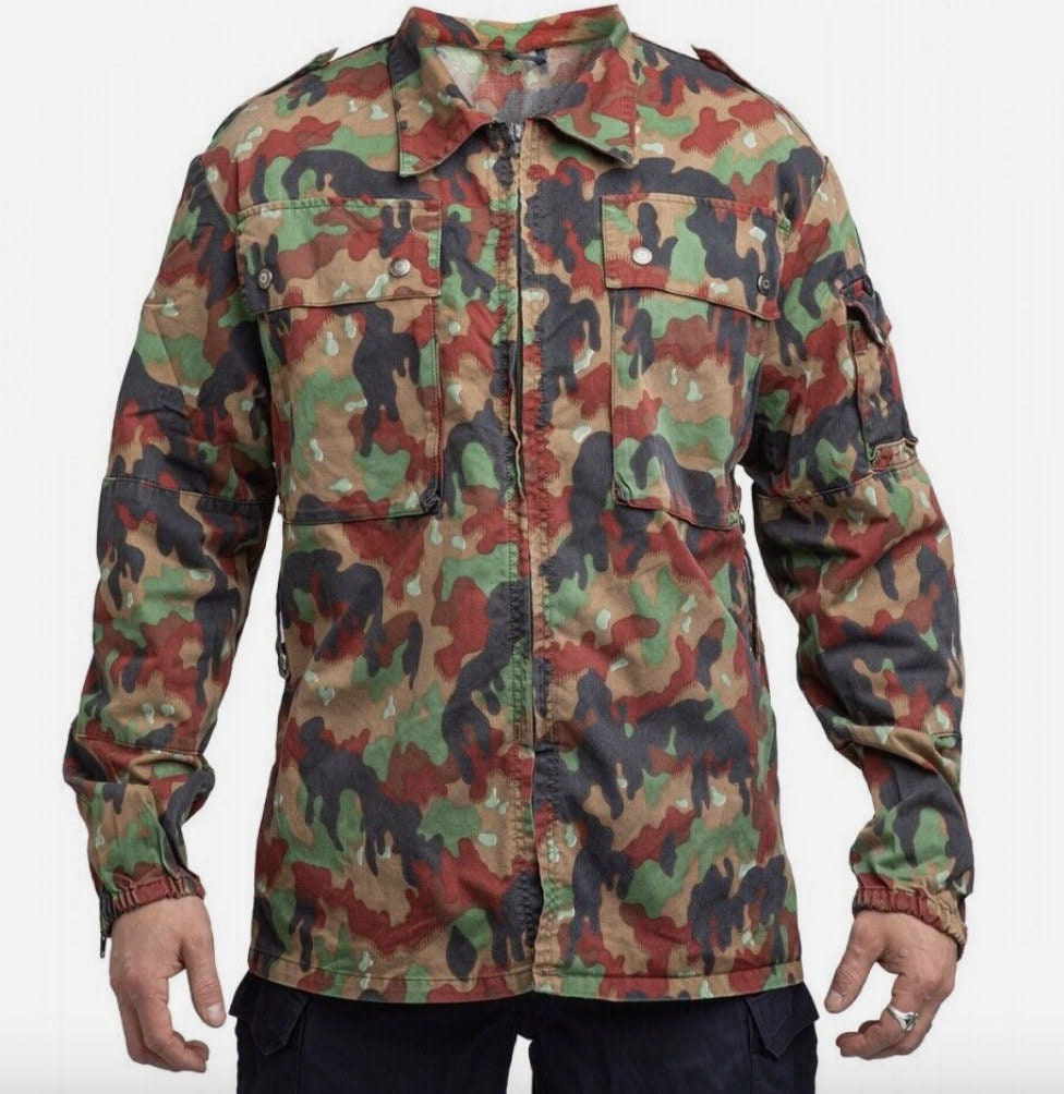 Original Swiss Army Camo M83 Field Jacket Alpenflage – Used