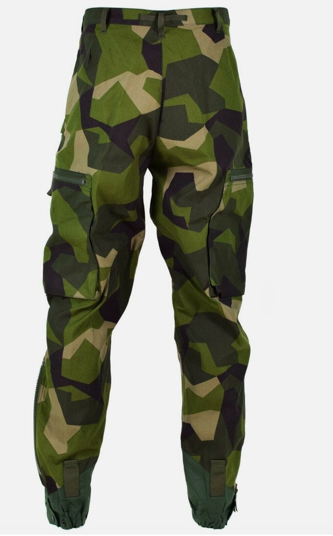 Swedish Army M90 Splinter Camo Pants – Genuine Military BDU Field Trousers