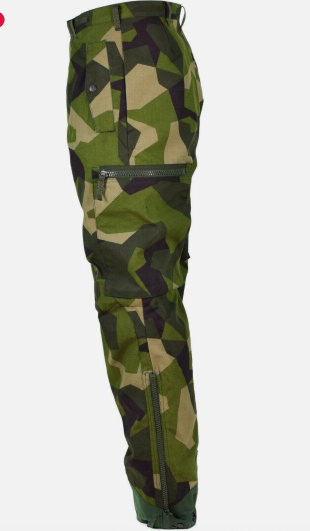Swedish Army M90 Splinter Camo Pants – Genuine Military BDU Field Trousers