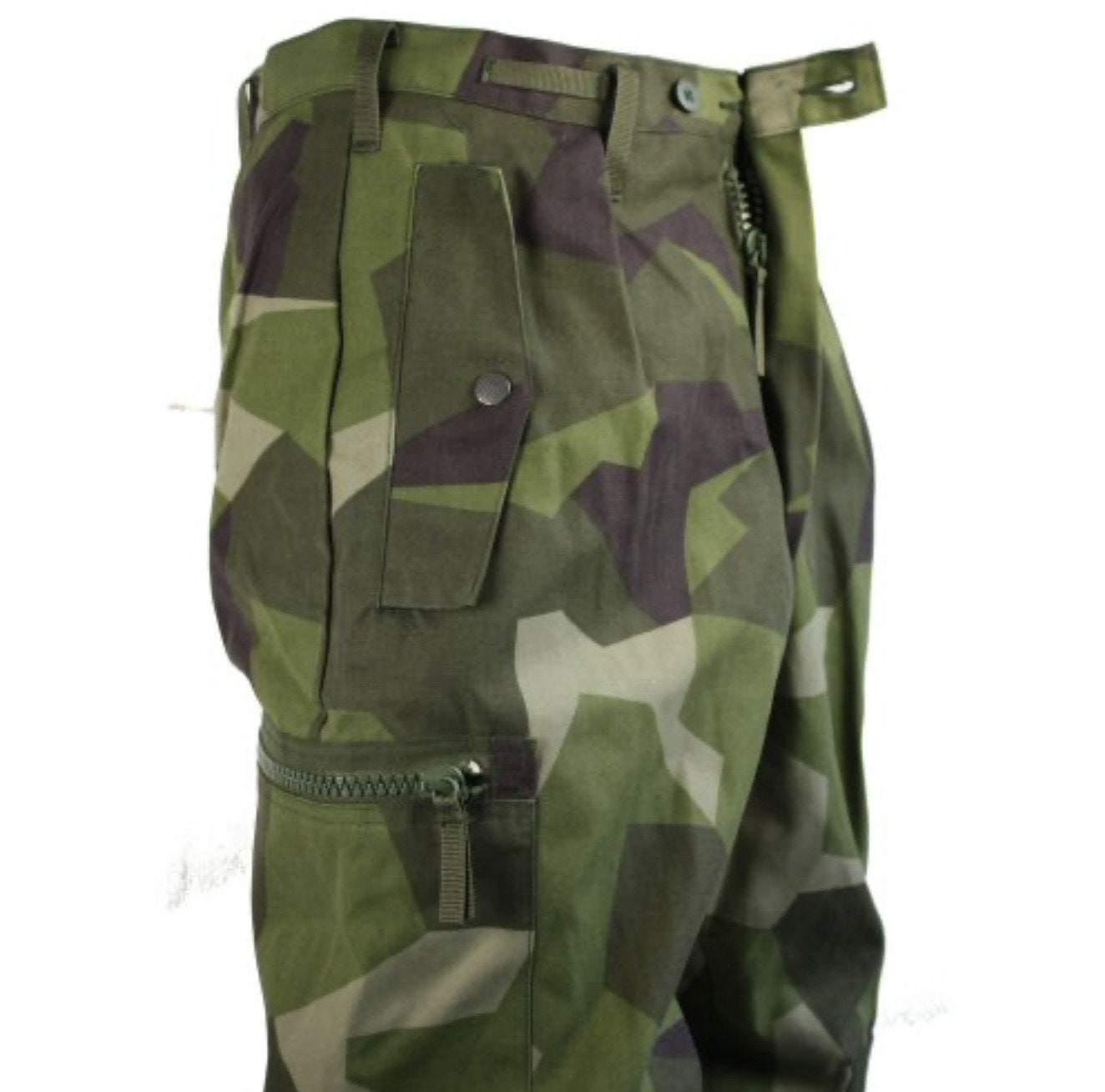 Swedish Army M90 Splinter Camo Pants – Genuine Military BDU Field Trousers