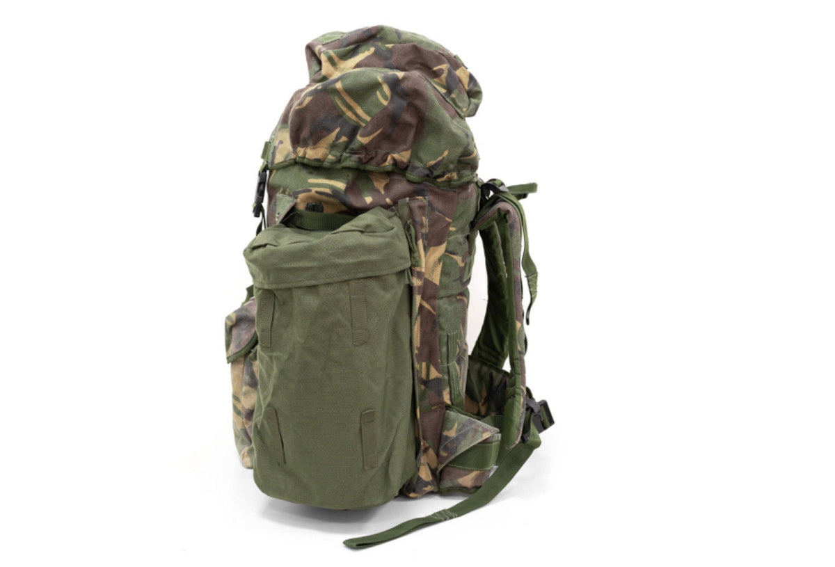 Original British Army Backpack Plce Short Side Pockets Camo DPM – Used