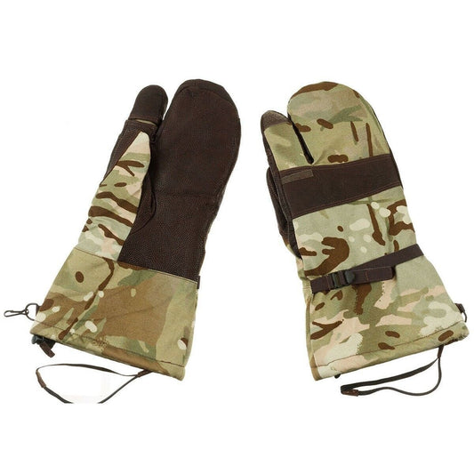 Original British Army Mittens Gloves MTP Camo Gore-Tex Trigger Finger