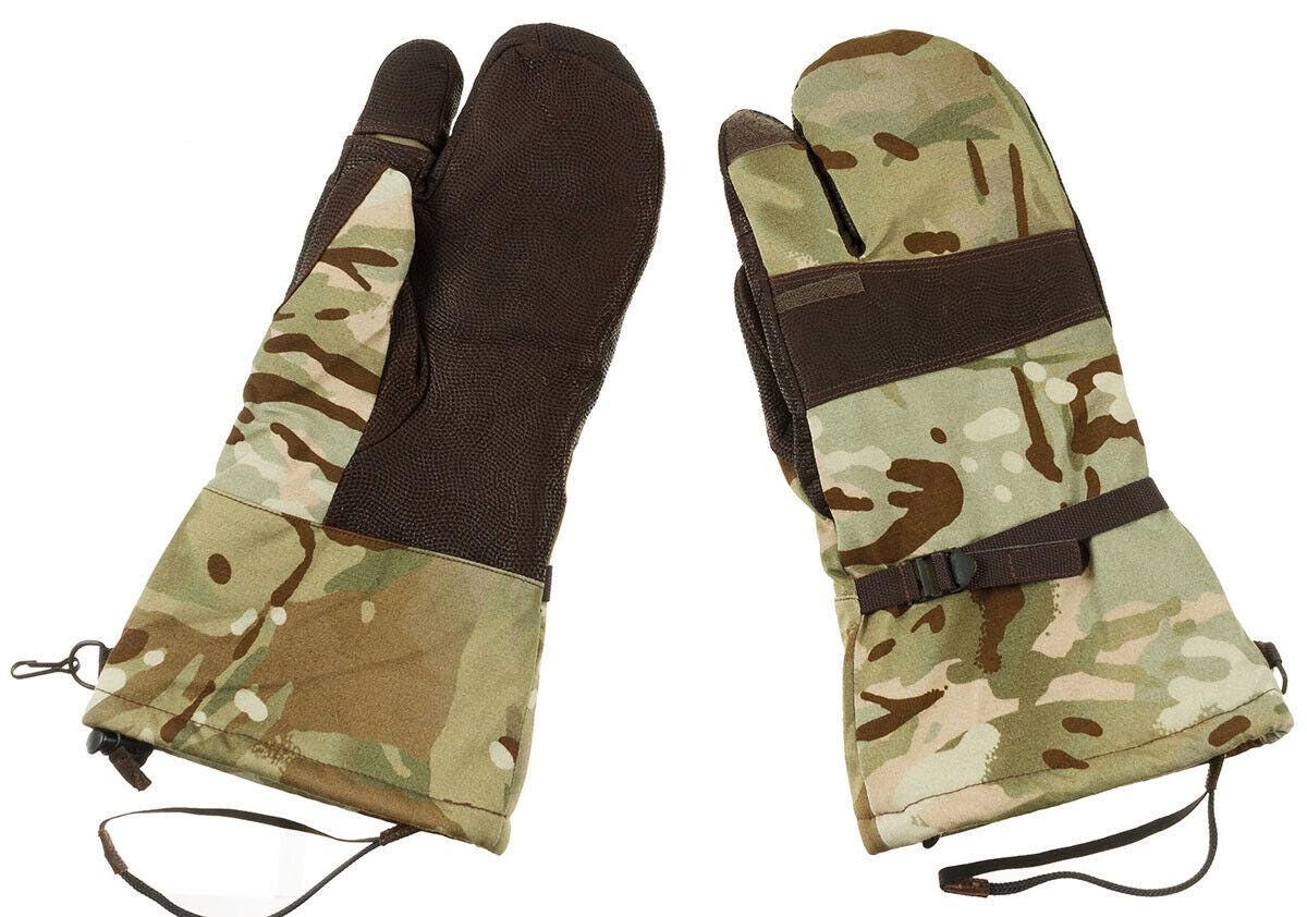Original British Army Mittens Camo Goretex Trigger Finger MTP – Used