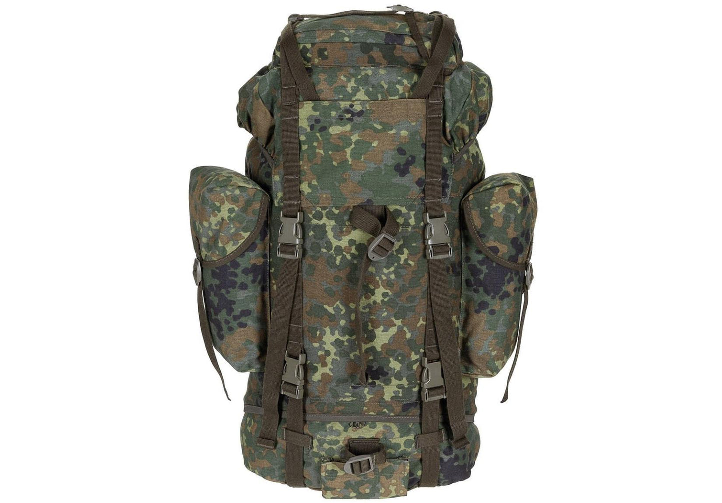 German Army Combat Backpack 65L – Bundeswehr Flecktarn Rucksack, Pre-Owned