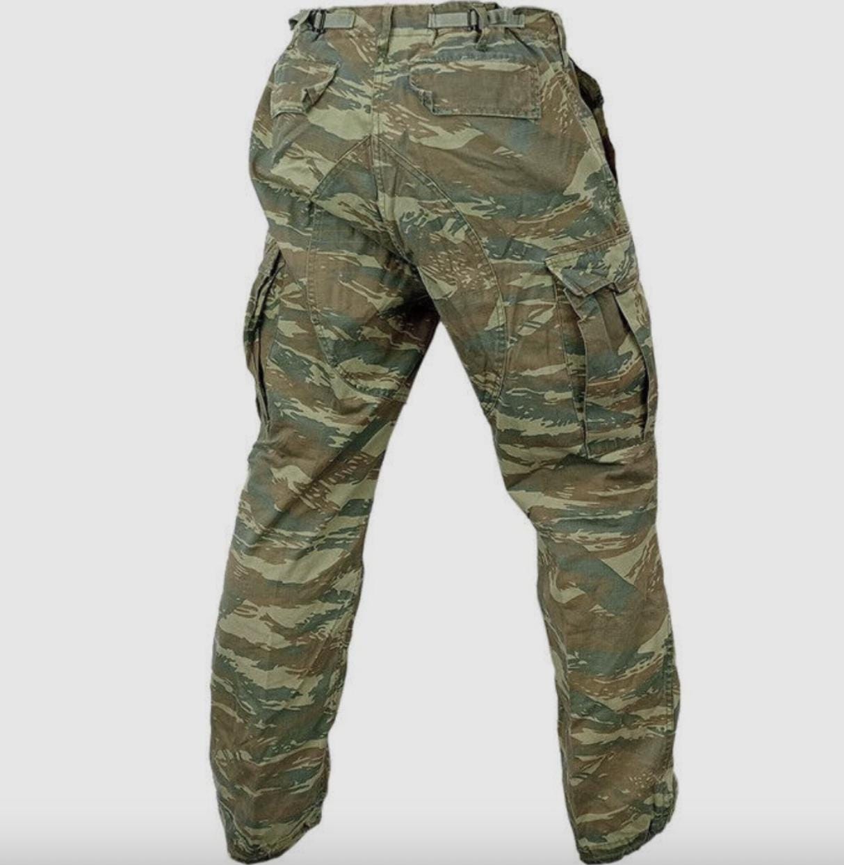 Military Surplus Greek Lizard Camo Type BDU Field Pants – Used