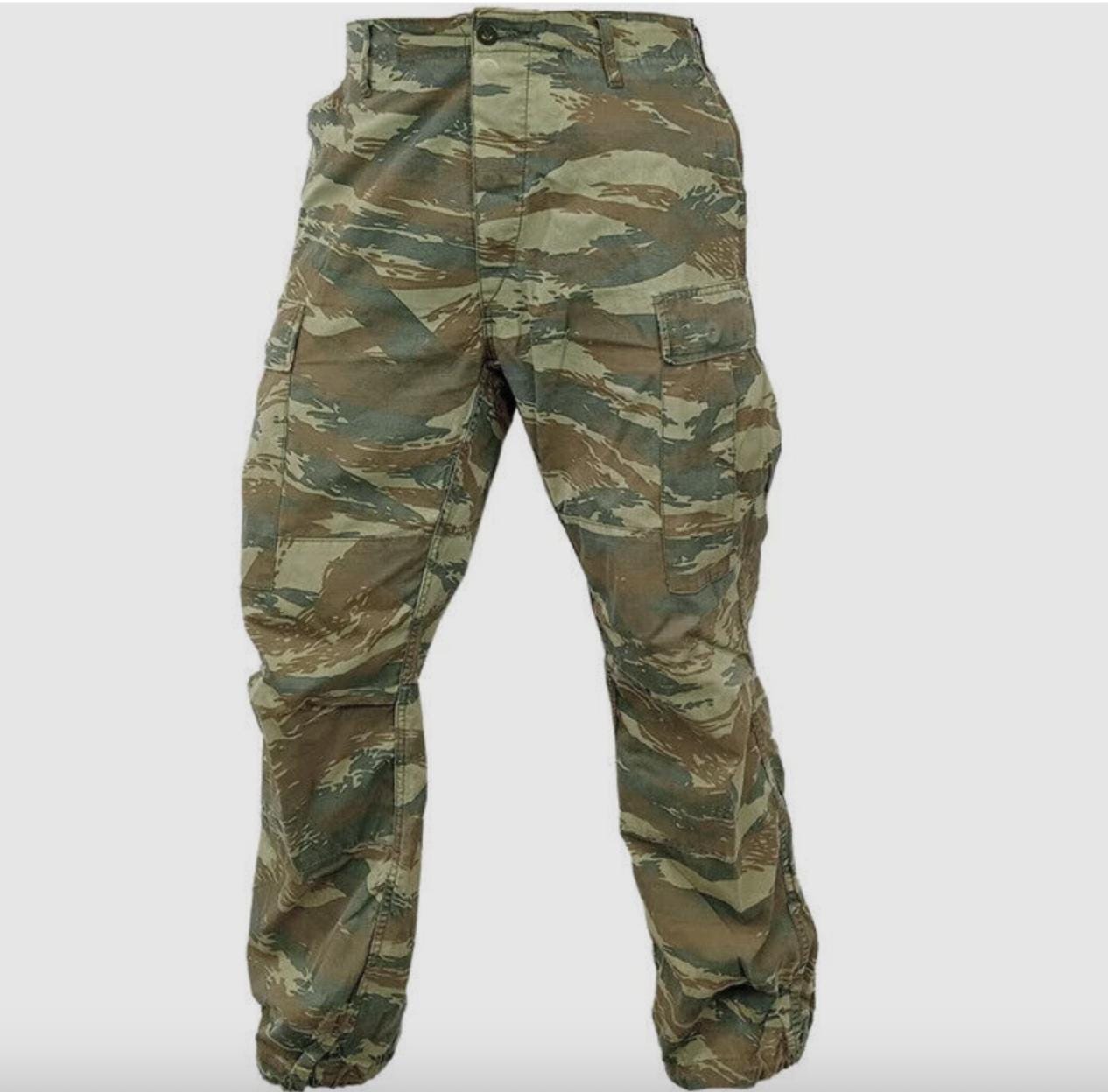 Military Surplus Greek Lizard Camo Type BDU Field Pants – Used