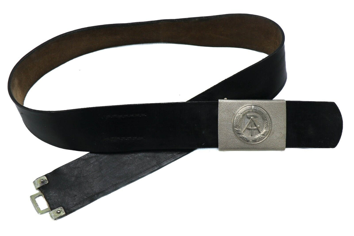 Original East German Army German Soldier Leather Belt with Buck – Used