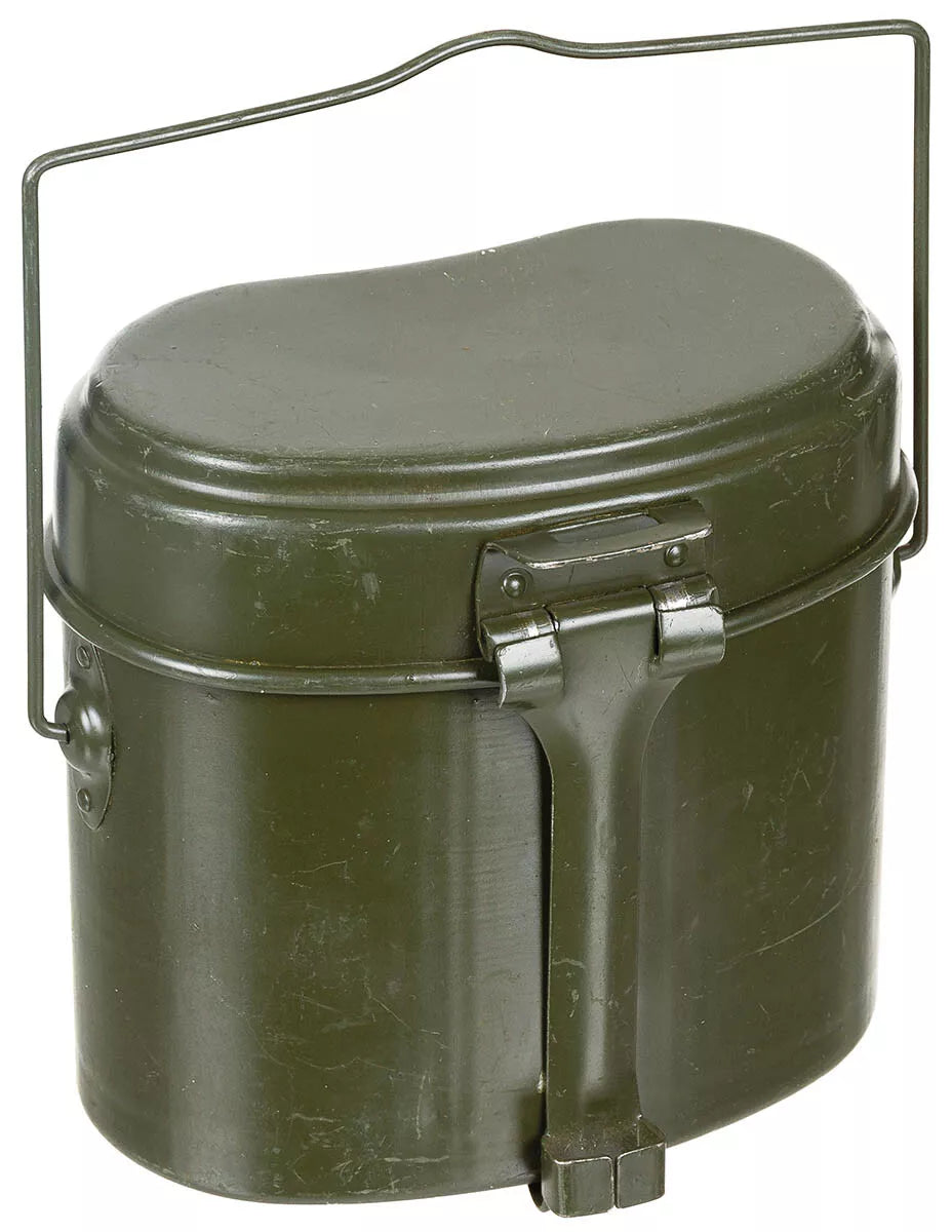 Original Romanian Army Ro Mess Kit Green 2-part – Used