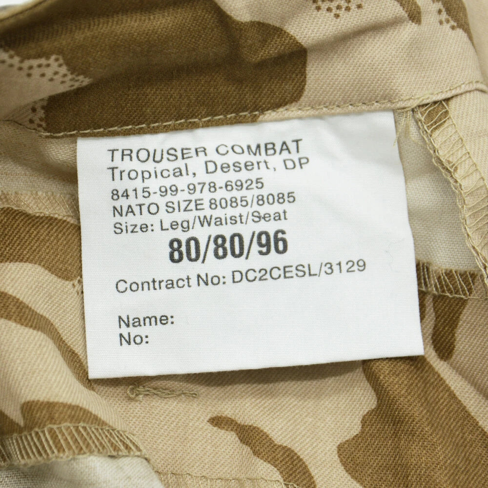 Original British Army Combat Pants Tropical Desert Camo DPM – Like New