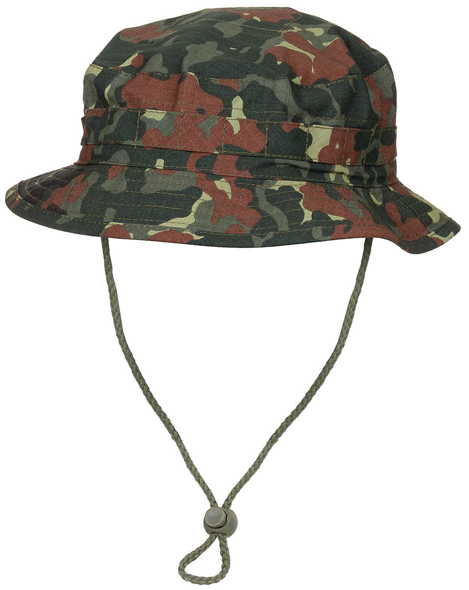 MFH British Army Bush Hat Chin Strap Sf Boonie Ripstop Flecktarn
