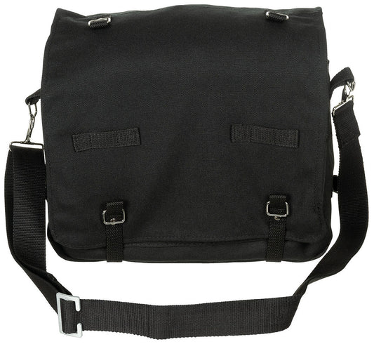 Bundeswehr Combat Bag Large Black Resistant Canvas Detachable Adjustable Strap